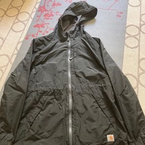 Carhartt Women's Rain Defender nylon hooded jacket - Small Black